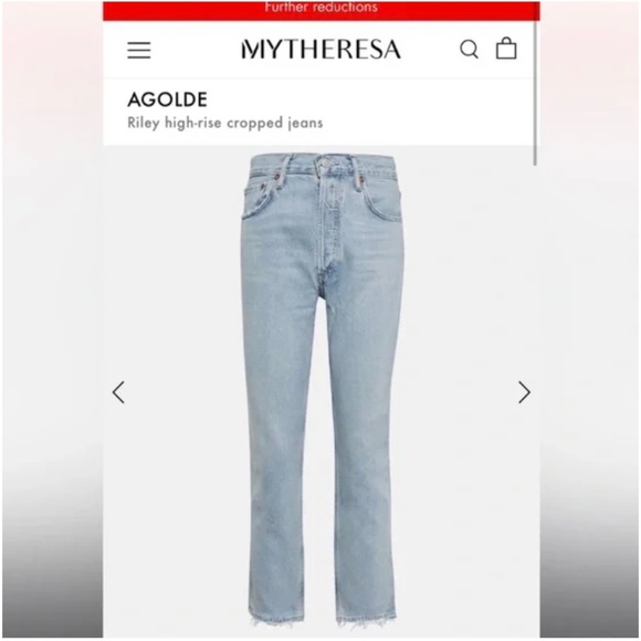 Agolde Riley Jeans NWT - Picture 1 of 10